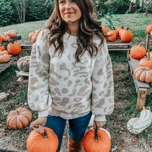 cheetah print sweater